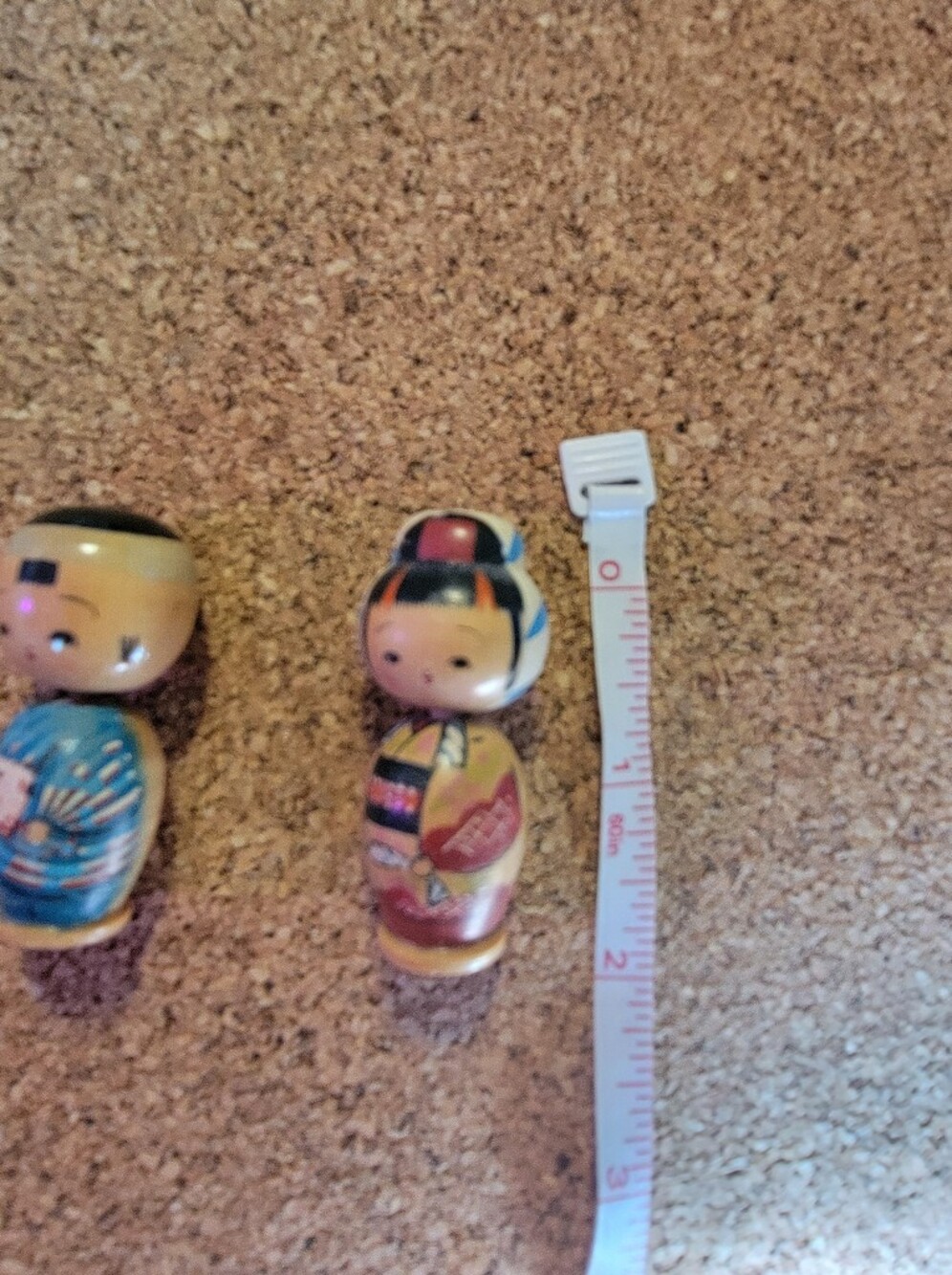 vintage hand-painted wooden Japanese Kokeshi nodder doll